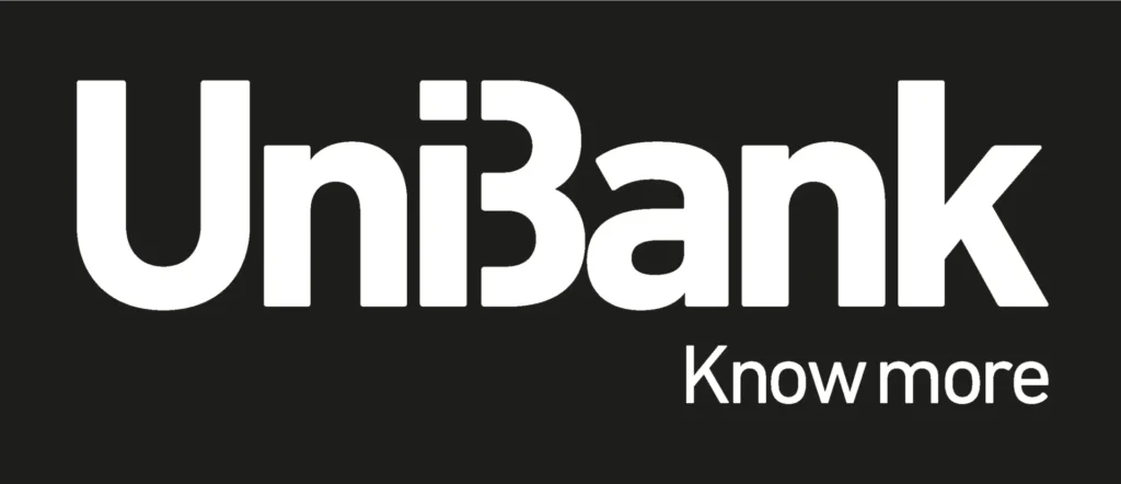 UniBank and Strapline WhiteonBlack CMYK 02